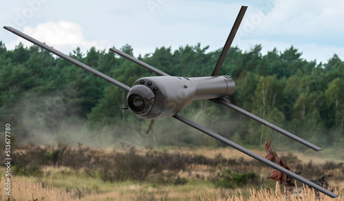 Fotografering Loitering Munition-type Kamikaze combat drone