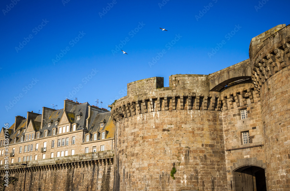 Fortified walls and city of Saint-Malo, Brittany, France