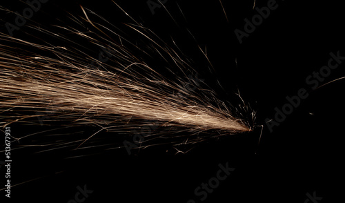 lines of light. sparks in the dark