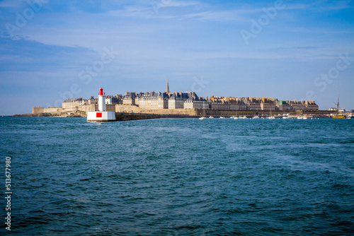 Saint-Malo city view from the sea, Brittany, France