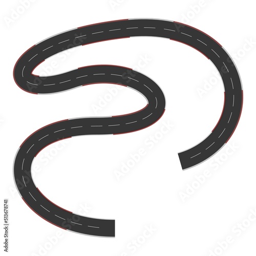 Racetrack icon cartoon vector. Car race. Circuit track