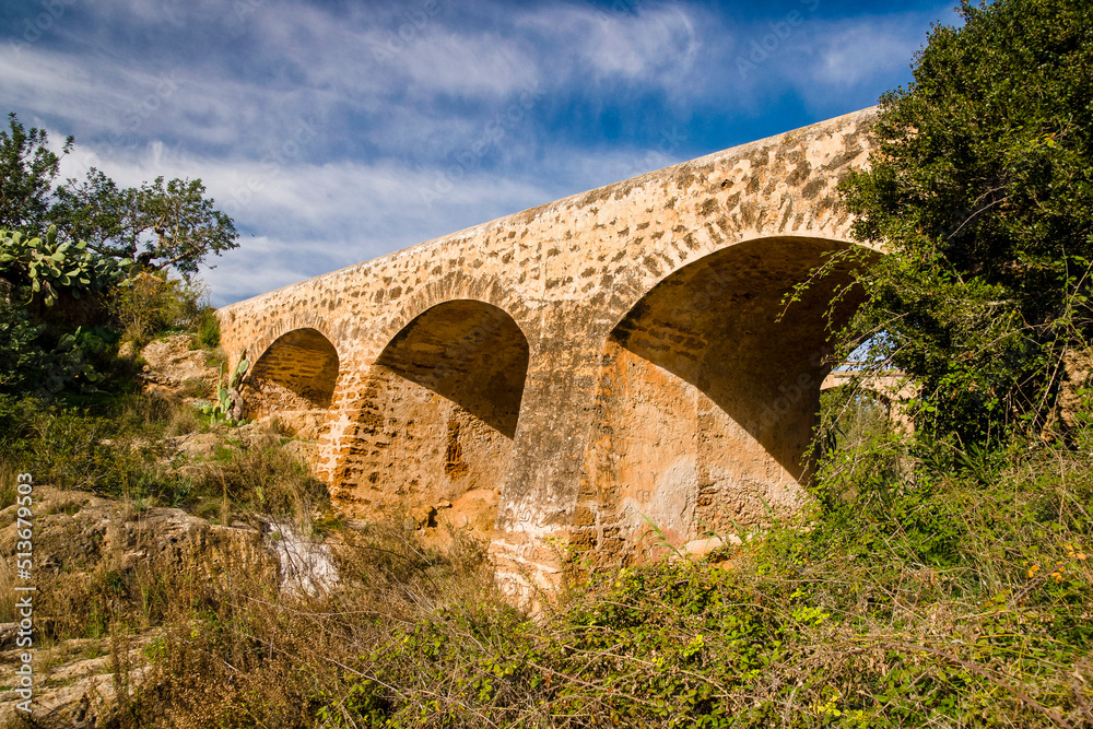 Pont Vell.Rio de Santa Eulària. Santa Eulària des Riu. Ibiza.Balearic islands.Spain.