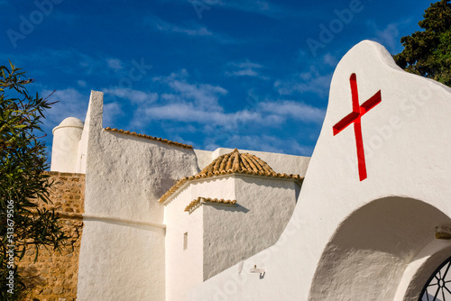 Iglesia de Santa Eulària des Riu, (Puig de Missa), siglo XVI-XVIII. Ibiza.Balearic islands.Spain. photo