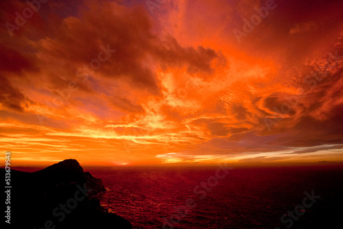 atardecer sobre Cap Nunó. Santa Agnès de Corona.Es Amunts.Ibiza.Balearic islands.Spain. photo