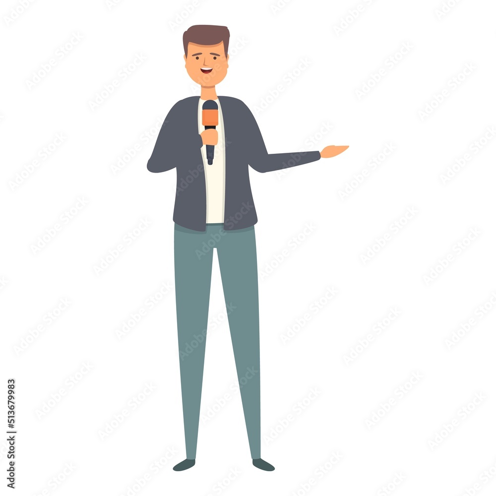 News broadcast icon cartoon vector. Tv camera. Reporter press News broadcast icon cartoon vector. Tv camera. Reporter press