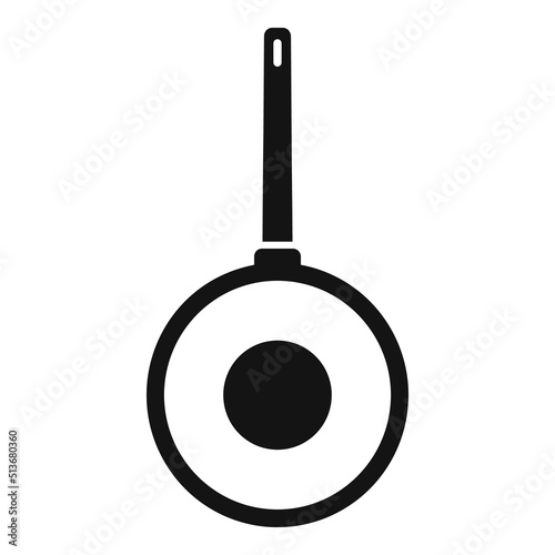 Stir wok frying pan icon simple vector. Oil stove