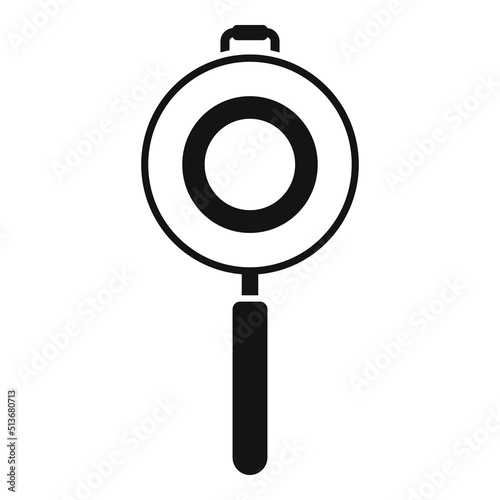 Cooked wok fry icon simple vector. Pan cooking