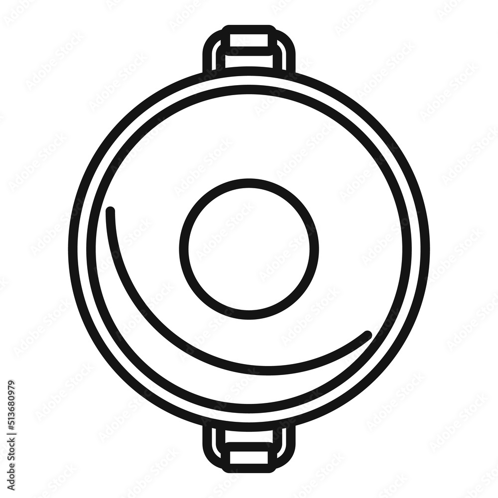 Wok fry pot icon outline vector. Cooking oil Wok fry pot icon outline vector. Cooking oil