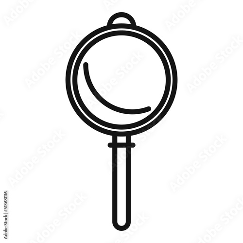 Above wok fry icon outline vector. Asian food