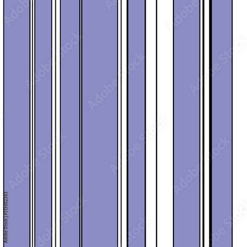 Obraz na plátně Seamless geometric pattern. White, black and very peri stripes.