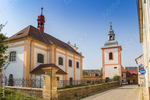 Kostel svateho Vojtecha church in the historic center of Litomerice, Czech Republic photo