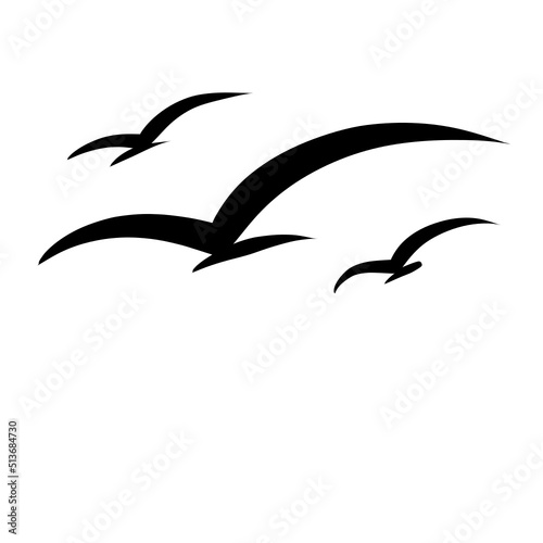 Bird, Fly, Flying birds, Aflock flying birds, Vector format © Vector stock