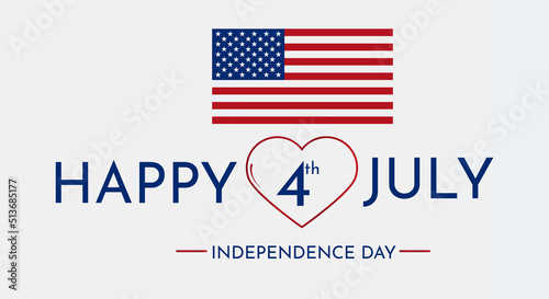 4th of july independence day. Happy Fourth of July - United Stated independence day greeting. Design for advertising, poster, banners, leaflets, card, flyers and background.