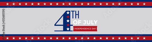 July fourth  United Stated independence day greeting. Happy Independence Day  4th of July  lettering design celebrate card template.