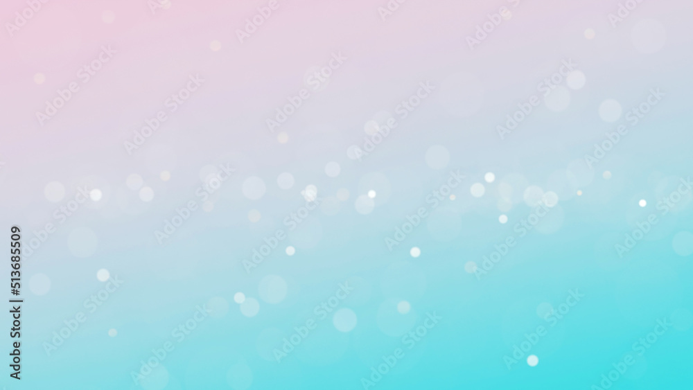 concept abstract of defocus blur bokeh pastel pink and blue background. 3d render 