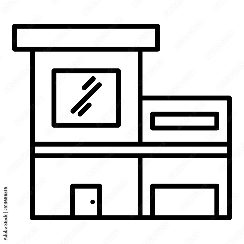 modern house icon on transparent background modern house icon on transparent background
