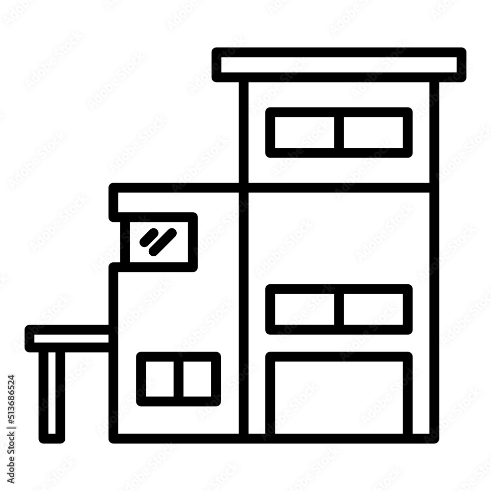 modern house icon on transparent background modern house icon on transparent background