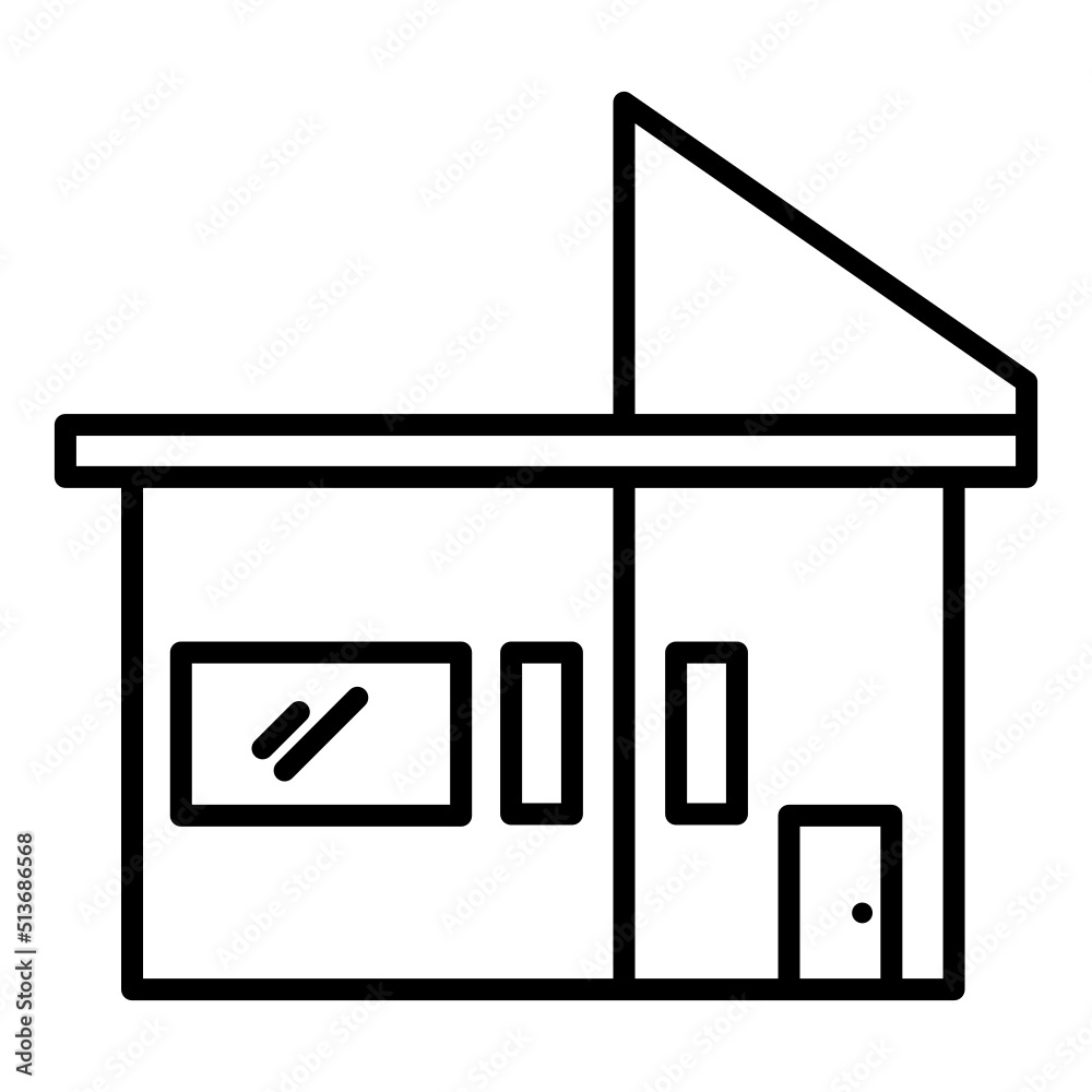 modern house icon on transparent background modern house icon on transparent background