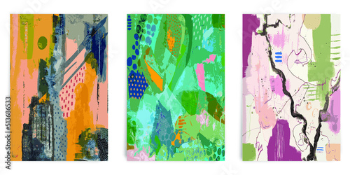 Abstract modern coloured shapes, line arts background design. Creative cover design. Social media banner template.
