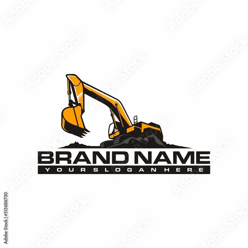 excavator logo vector illustration 
