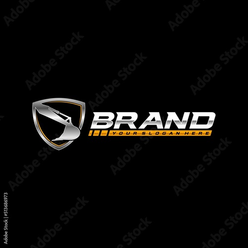 excavator logo vector illustration 
