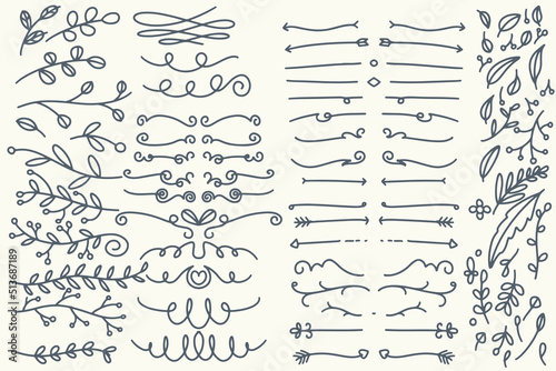 forty Hand drawn vector div...