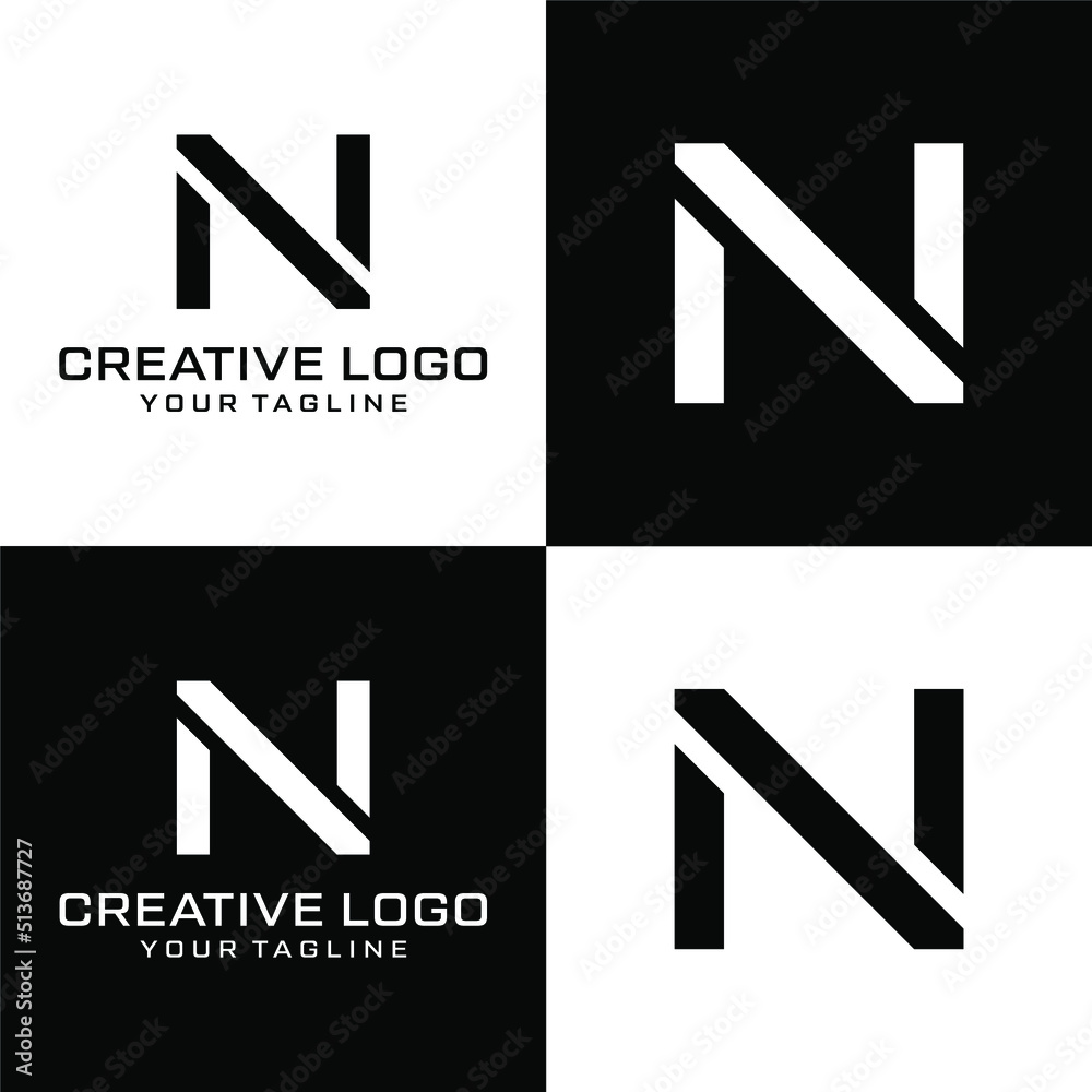 Fototapeta premium Creative letter n logo design vektor