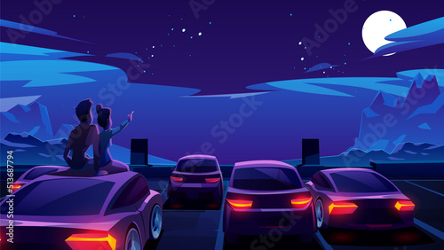 Couple Under Moonlight