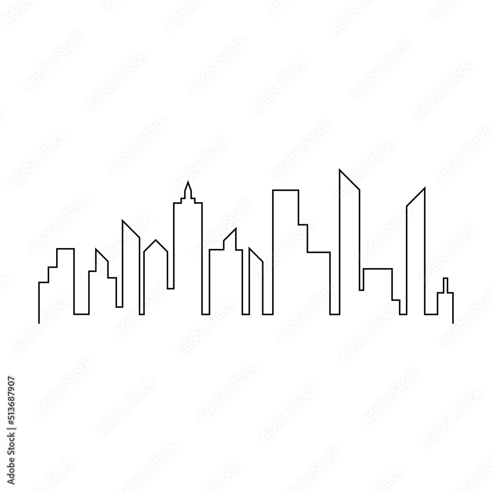 Modern City skyline vector icon background