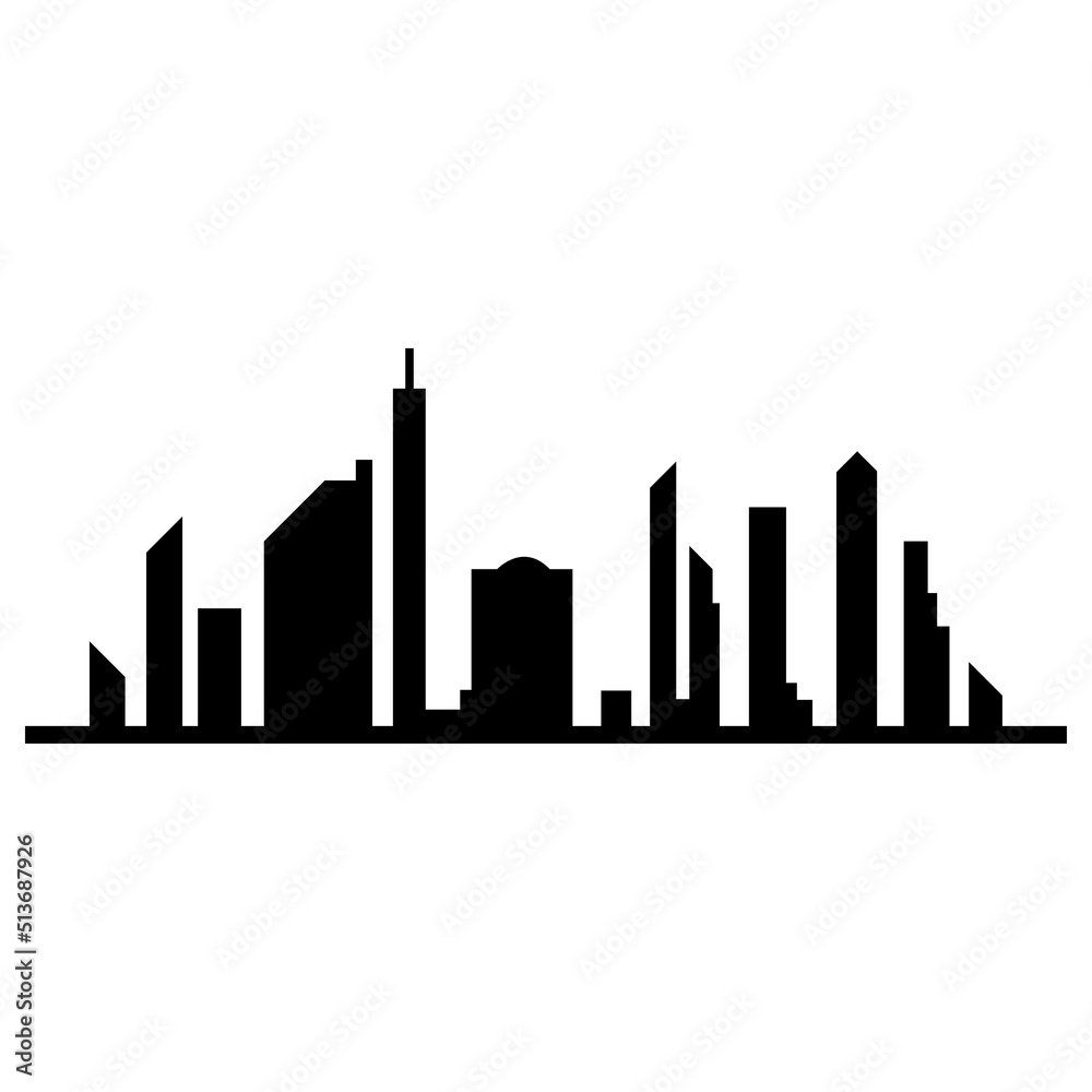 Modern City skyline vector icon background