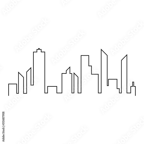 Modern City skyline vector icon background