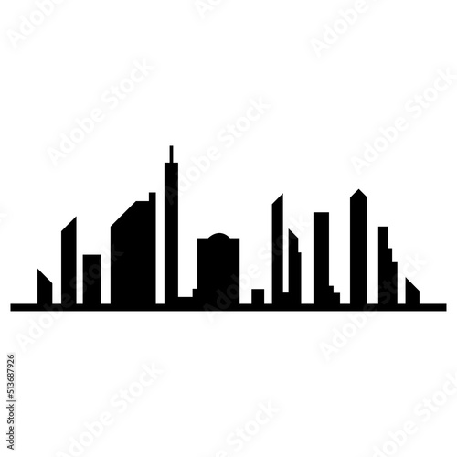 Modern City skyline vector icon background