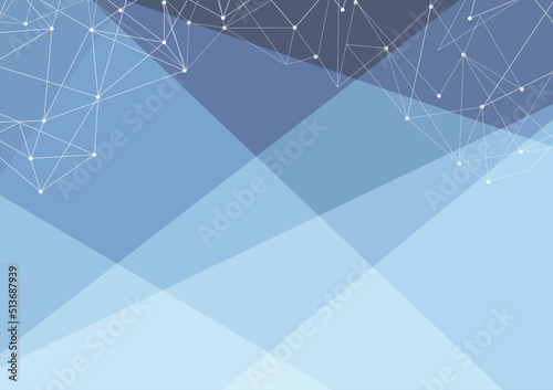 Low Polygon Layered Blue Color Modern Abstract Background