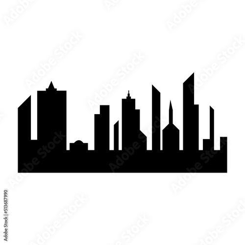 Modern City skyline vector icon background