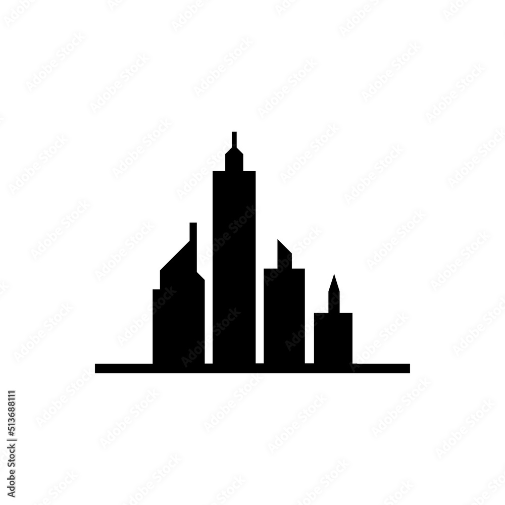 Obraz premium Modern City skyline vector icon background