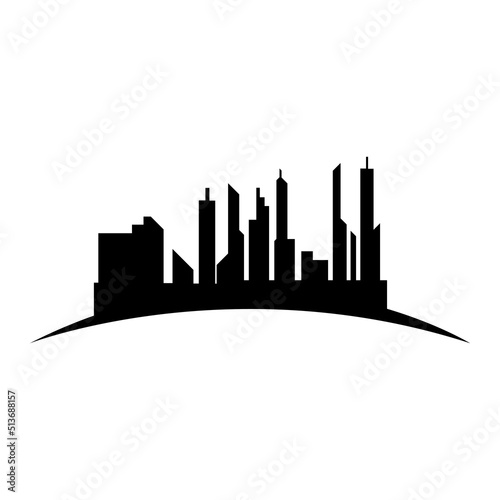 Modern City skyline vector icon background