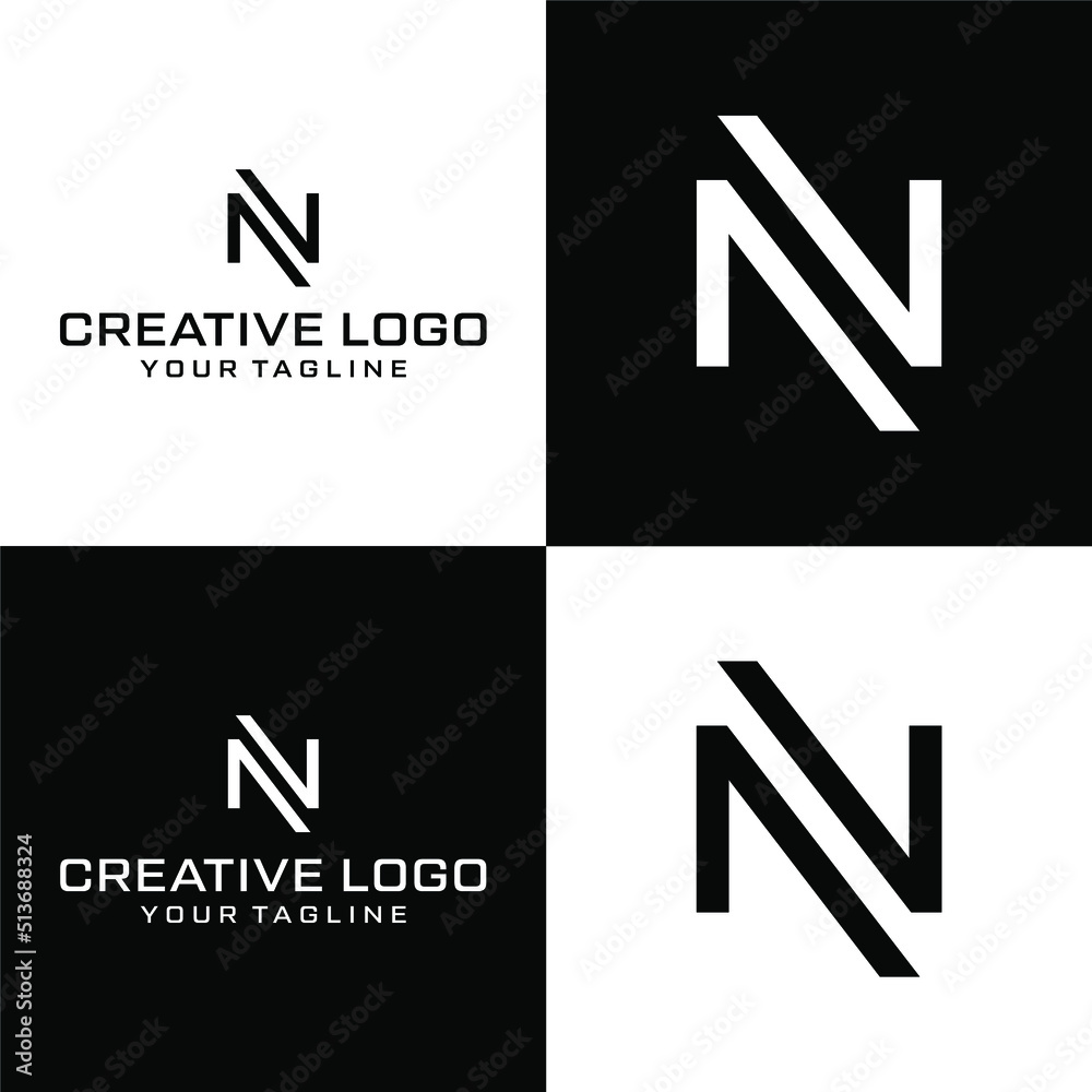 Fototapeta premium Creative letter n logo design vektor 