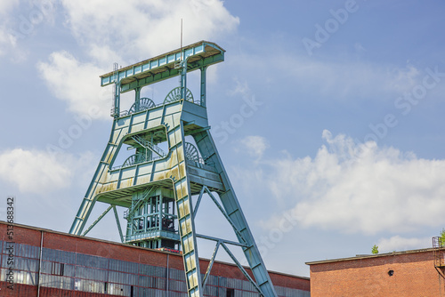 Double headframe above shaft 7 in the Ewald Colliery, a since 2001 closed coal mine photo
