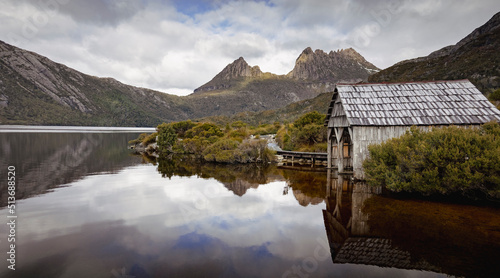 lake and mountains