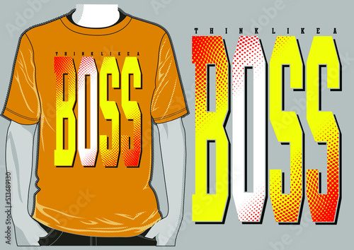 Young man t-shirt design for printing