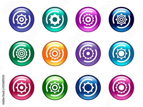 Abstract Color Buttons with...