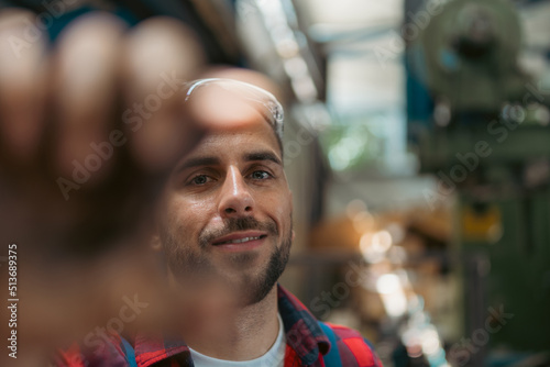 A portrait of happy manual worker