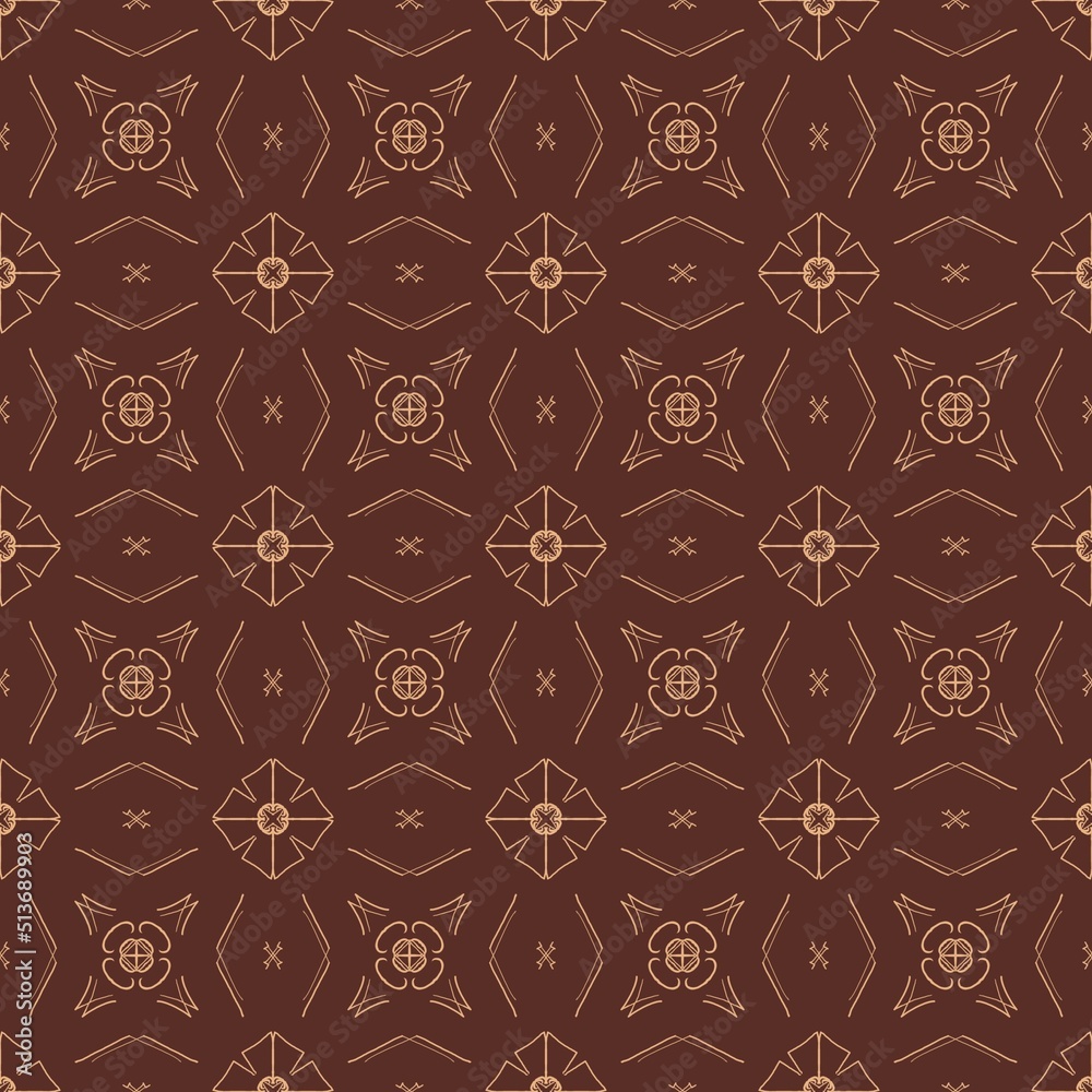 Beige-brown seamless pattern with contour lines. The print is designed for printing on paper, textiles, ceramics, for stylish gift packaging. Beige-brown seamless pattern with contour lines. The print is designed for printing on paper, textiles, ceramics, for stylish gift packaging.