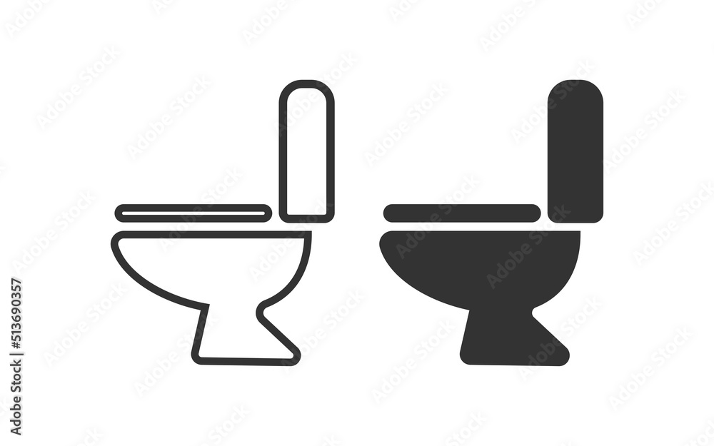 Toilet icon. WC symbol. Sign bathroom bowl vector. Stock Vector | Adobe  Stock