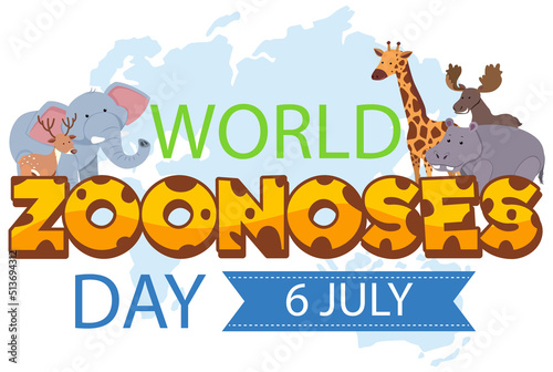 World zoonoses day banner design