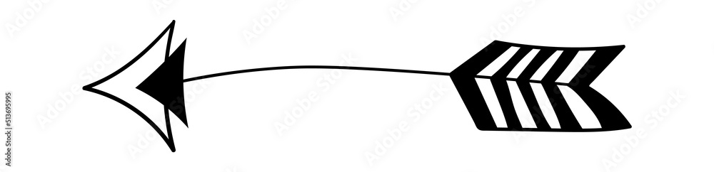 Hand Drawn Decorative Arrow. Vector illustration Hand Drawn Decorative Arrow. Vector illustration