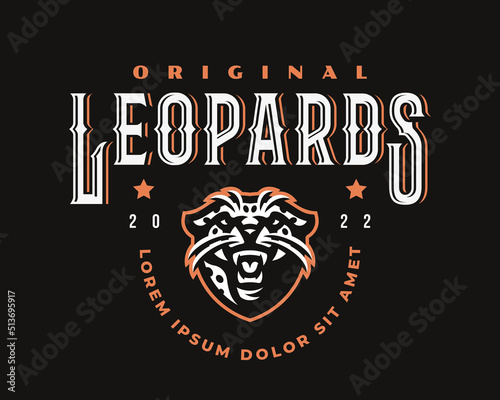 Leopard modern logo, emblem design editable for your business. Panther vector illustration.