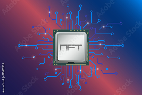 Background of Circuits and CPU Non Fungible Token