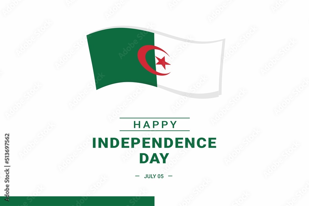 Algeria Independence Day. Vector Illustration. The illustration is suitable for banners, flyers, stickers, cards, etc.