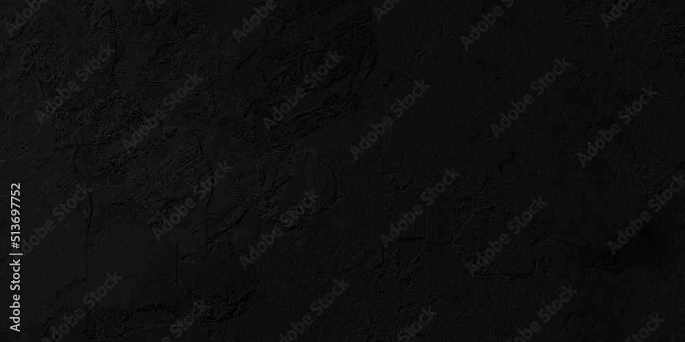Dark black grunge textured concrete background. Panorama dark grey black slate background or texture. Vector black concrete texture. Stone wall background.	
